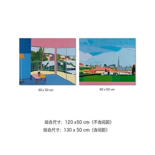 Guy Yni彩色色块风格插画好莱坞主题装饰画挂画当代艺术风