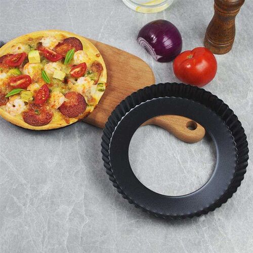 Round Pizza Plate Pizza Pan Dish Tray Non-Stick Mold Pastry