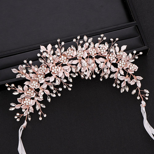 Silve rColor Bridal Flower Headband Prom Tiara Wedding Hair