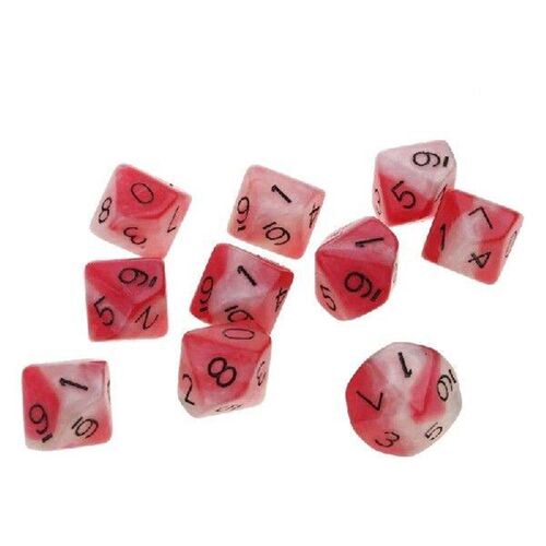 OOTDTY 10pcs/set 10 Sided D10 Polyhedral Dices Numbers