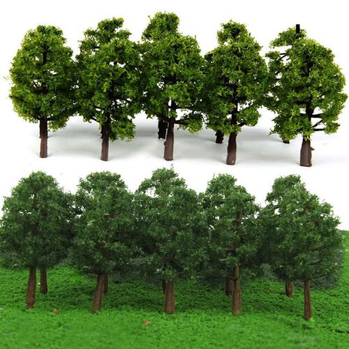 50Pcs Model rees Train Railroad Micro Landscape Layout ama S