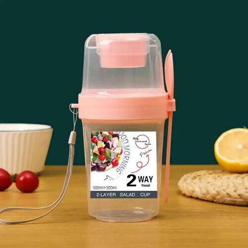 Yogurt Parfait Cup Reusable Travel Pudding Container With To