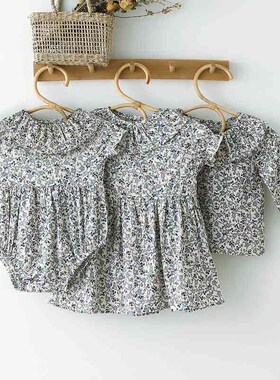 Toddler Baby Girls Dresses Summer Kids Clothing Blue Floral