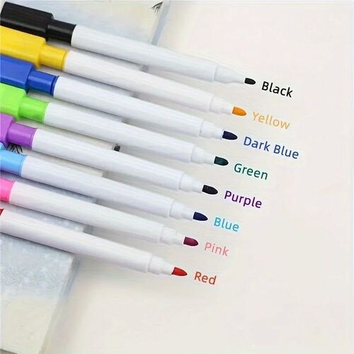 8 Colors Dry Erase Pen with Magnetic Markers for Office Whit