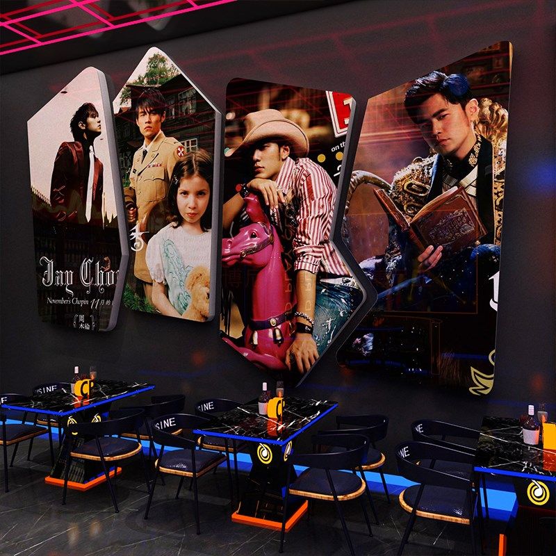 周杰伦墙面贴烧烤店房间装饰品创意酒吧场景布置黑胶唱片歌词海报,家居饰品,文化墙贴,淘宝优惠券,粉丝福利购,淘宝优惠卷