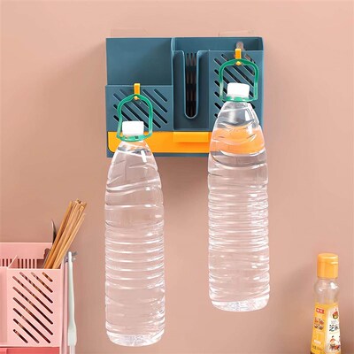 Wall-mounted Chopstick Storage Box with Drip Tray, No-drilli
