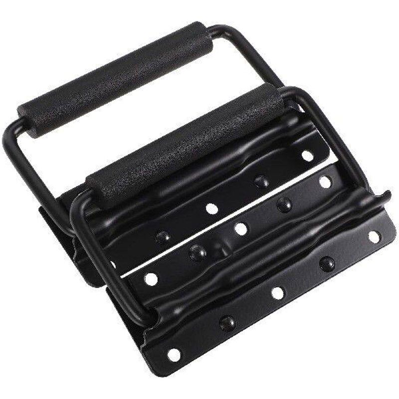 2 Pcs Spring Folding Handle Loaded Case Black Drawer Pulls - 实物图