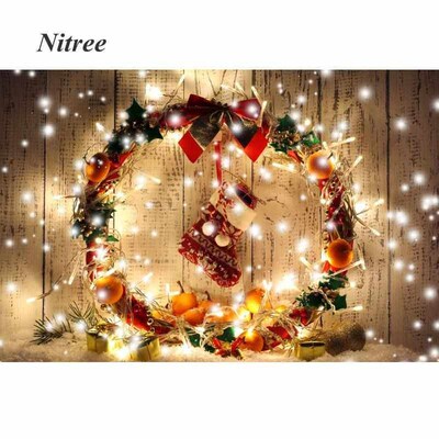 Wooden Board Spring Flowers Tassel Planks Christmas Party D