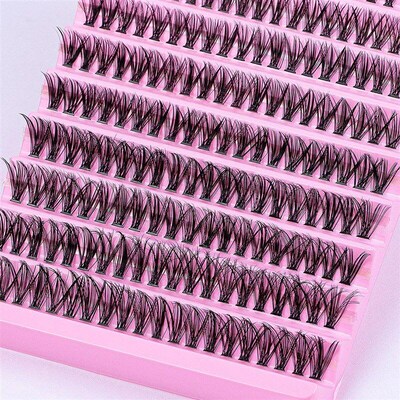 DIY Eyelash Extension Kit 200pcs Individual Lashes Cluster
