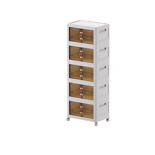Multi layer storage cabinet with cabinet door large capacity