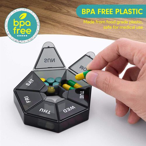 1Pcs Pill Case Plastic 7 Days Tablet Candy Box Portable Stor