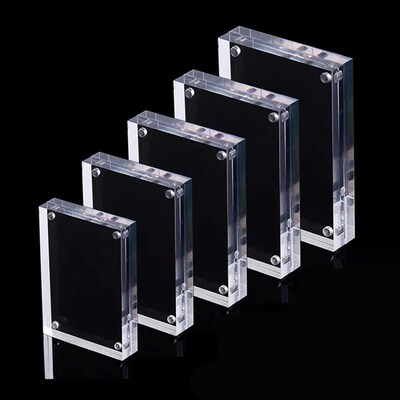 1 Pc Transparent Photo Frame Acrylic Magnetic Display Frame