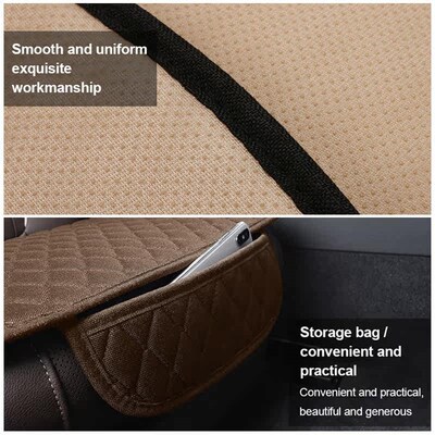 Linen Car Seat Covers for All Seasons Premium Flax Vehicle S