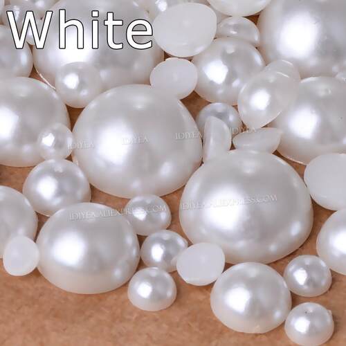 White Ivory Beige 2/3/4/6/8/10mm-25mm all sizes Imitation Pe