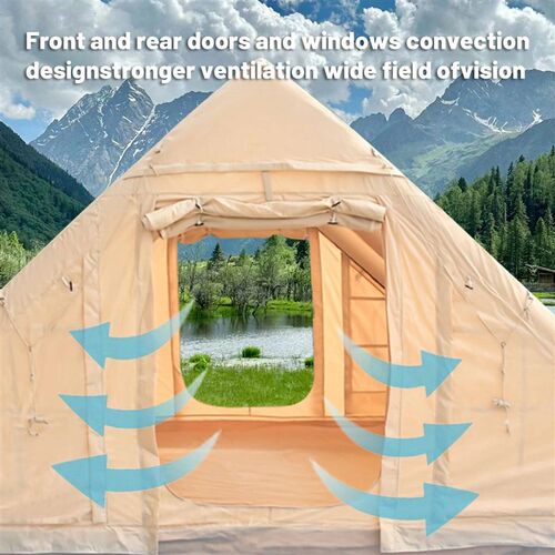 Inflatable camping tent 4-8 people with windows portable wat