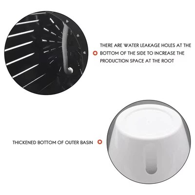 6 Pack 5 Inch Self Watering Pots For Indoor Plants With