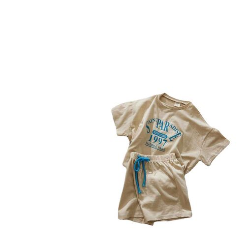 Childrens Clothing Female Baby Short-sleeved Suit Children