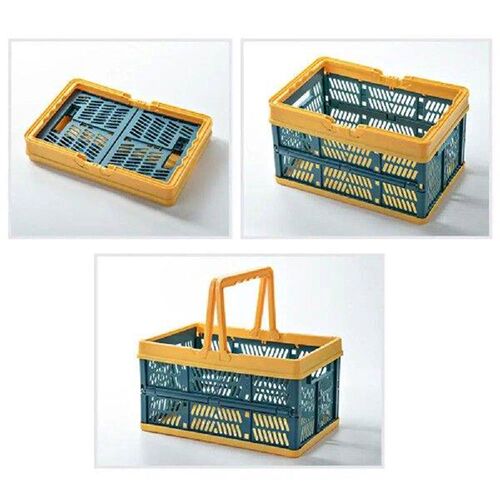 Handle Storage Portable Folding Food Basket Picnic Desktop