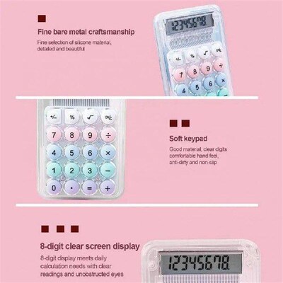 Mini Pocket Calculator 8 Digit Calculator Portable Handheld