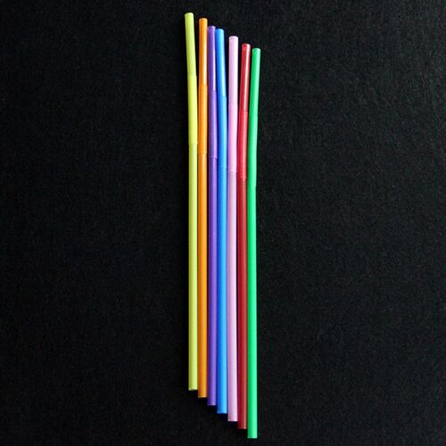 100 soft plastic curved mixed color square disposable sucker