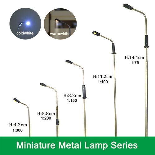 50pcs 1:75-1:500 Scale ama Architectural Metal Lamp Model 3V