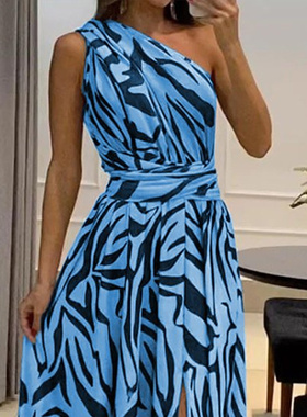 Women Maxi Dress  Spring Summer Fashion One Shoulder