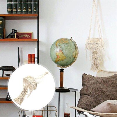 Cotton Rope Woven Basket Unique Storage Holder Plant Pot