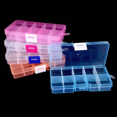 12.8x6.5x2.2cm Hot Sale DIY Best Organizer Storage Beads Box