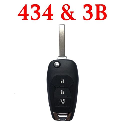 3 Buttons 434 MHz Flip Remote Key for Chevrolet Cruz 2016