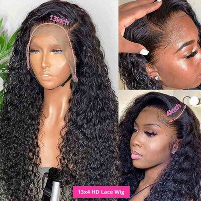 Deep Wave 13x4 13x6 HD Lace Frontal Human Hair Wigs Water Wa