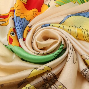 Floral Spring Autumn Imitation Silk HighEnd Summer Elegant