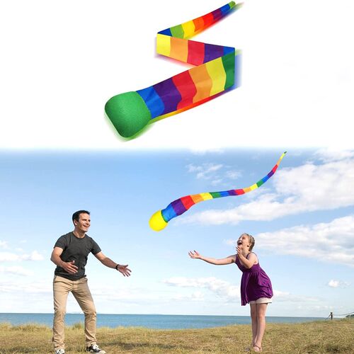 sensory meteor ball Catch Rainbow Tail Sandbags彩带风阻软球