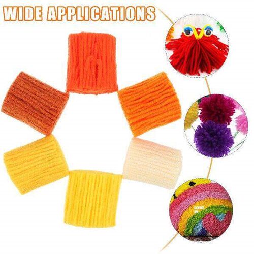12 Pcs DIY Carpet Embroidery Yarn Colorful Rug Yarns Double