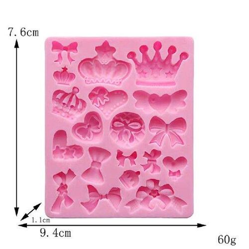 Crown Bow Tie Silicone Mould Kitchen Cake Baking Decoration