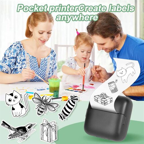 Thermal Printer, Portable Inkless er Maker, Free Cut Pocket