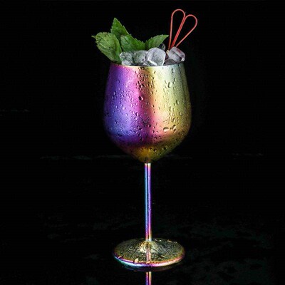 Stainless Steel Wine Glass Goblets Champagne Goblet Cocktail