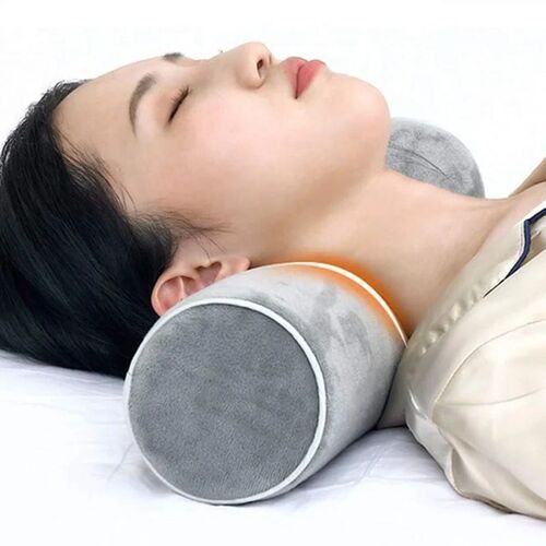 Memory Foam Roll Pillow for Knee/Leg/Neck, Full Moon Bolster