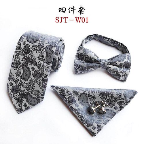 领带套 necktie cufflinks bow Tie hanky men suit 4 sets gift