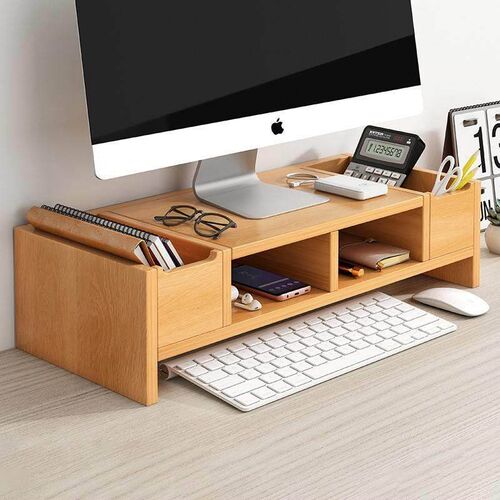 Desktop Computer Laptop Elevated Monitor Bracket Base Stand