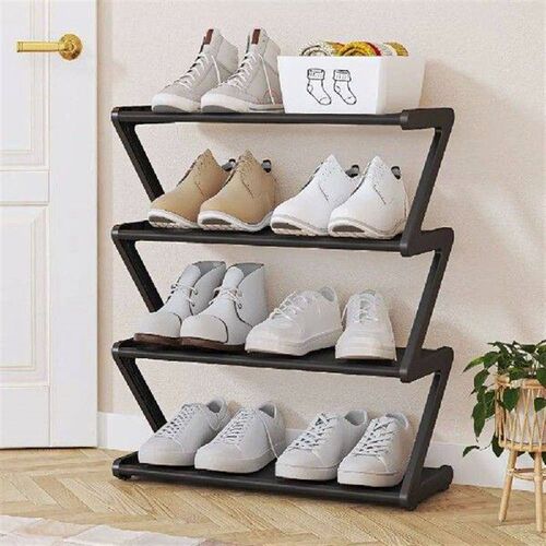 Durable 4-Tier Shoe Hanger Thicken Z-Shape Shoe Rack Space