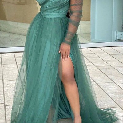Hi Shy Bridal Gorgeous Evening Dresses Short Sleeved One Sho