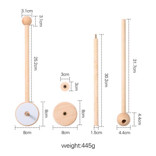 Bite Bites Wooden Bed Bell Baby Mobile Bracket Sock Rattle F