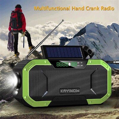 Hand Crank Solar Radio AM/FM Outdoor Emergency Radio LED