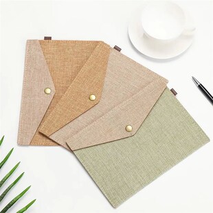1PC Big Imitation Capacity Linen Bag Simple Document