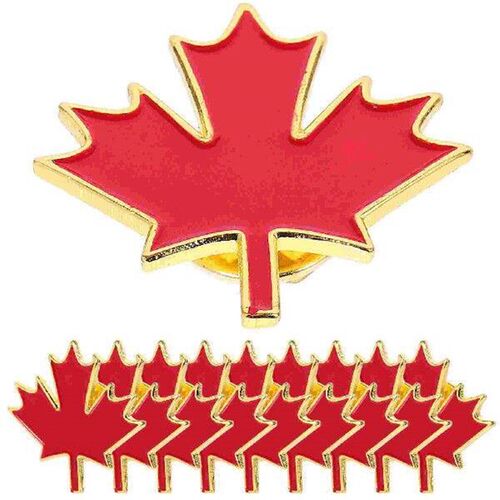 10 Pcs Lapel Pins Brooch Maple Leaf Breastpin Halloween