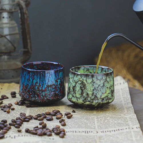 Best Selling Colorful Reactive glaze Ceramic Coffee Mug 170m
