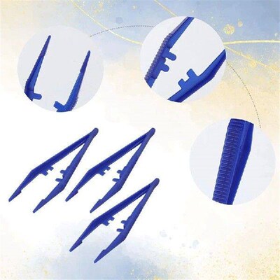 50 Piece Practical Craft Tweezers Plastic Forceps Crafting