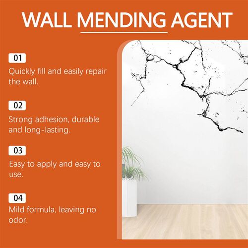 Jakehoe Wall Repair Kit - For Fixing Wall Holes, Peeling, Cr