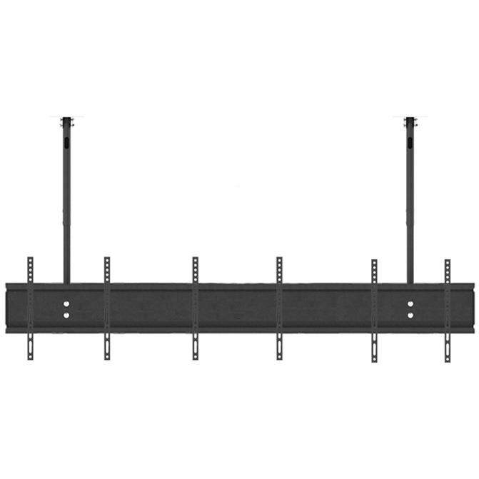 屏双屏缩电视吊架天花板可伸电视支架架悬无品牌/多空奶茶广告机