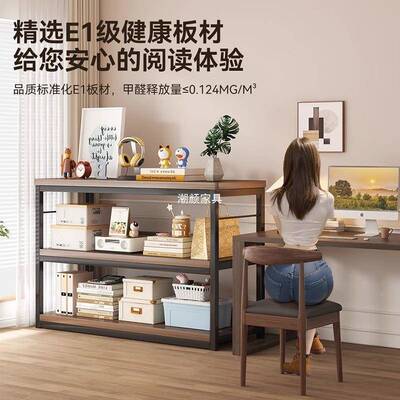 架落书柜置物架靠墙多层租房窄家UVK用架子收纳架书桌旁网地红展